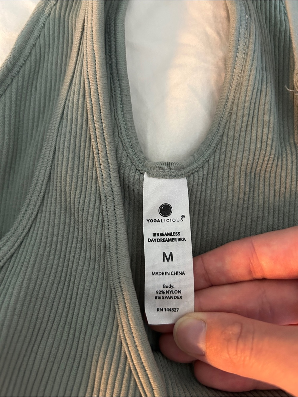 3/$15! | Ribbed Racerback Active Crop Top - Picture 2 of 3